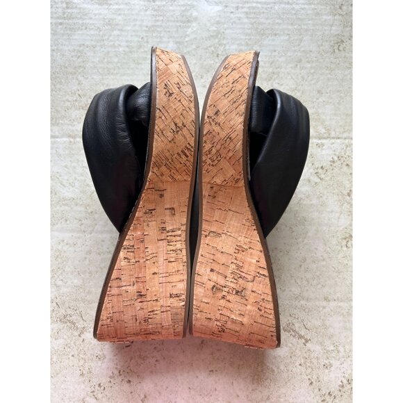 Sam Edelman Women's Sz 38.5 Metallic Wedge Sandals - Picture 6 of 12